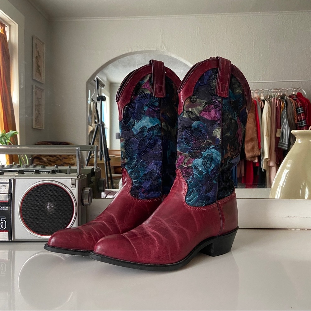 magenta capezio western boots